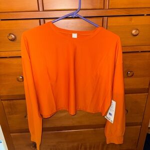 lululemon athletica Women's Long-Sleeve Crop Tee - Orange
